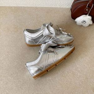 Zapatos Planos Casuales de Ballet para Mujer, con Parte Superior de PU Suave, Transpirables y Cómodos, Modelo Silver Agande, Primavera-Verano 2026, Nueva Llegada - Product Image 3