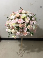 Centres de Table de Mariage Roses en Soie Décorations Florales Boules de Fleurs Artificielles pour Tables