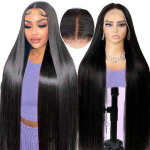 No Glue No Hassle Glueless Bone Straight Human Hair Lace <b>Front</b> <b>Wigs</b> with Transparent HD Lace Install Effortlessly Secure All Day - Product Image 1