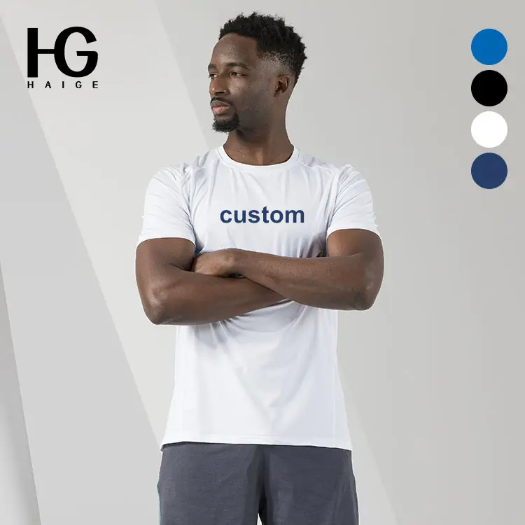 M-4XL White T Shirts For Men Sportswear 2022 Summer Clothing Men's T-shirts Custom Logo Running Men Round Neck T-shirts