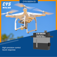 CYS S8204-03 27.5g Servo Slim sans Noyau à Engrenages Métalliques 10kg.cm Zéro Bande Morte pour Pièces d'Avion RC, Planeur, Avion Acrobatique