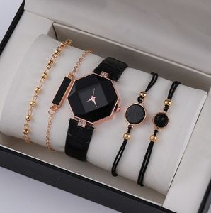 6 uds. Un conjunto de lujo para mujer <span class=keywords><strong>reloj</strong></span> anillo collar pendientes pulsera conjunto relojes mariposa correa de cuero moda señoras <span class=keywords><strong>reloj</strong></span> de cuarzo - Product Image 3