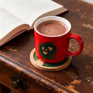 Home House Bamboo Saucer Resin Coated Cup Holder Eco-Friendly Tea Ceremony Accessory for <b>Teacups</b> Tray Coaster - Product Image 3