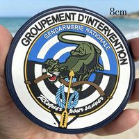 Écusson personnalisé en PVC souple 3D, étiquette en caoutchouc gaufré, patch en silicone, emblème en PVC souple