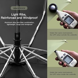 Guarda-chuva Automático <span class=keywords><strong>Mini</strong></span> Guarda-chuva Compacto e Portátil Proteção Uv 8 Costelas 5 Dobras Automático Aberto Fechar Guarda-chuva - Product Image 2