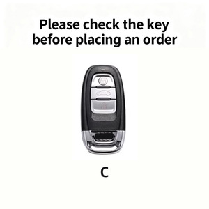 เคสกุญแจรถยนต์หนังและโลหะคุณภาพสูงสำหรับ Audi A3 A4L A5 A6L A7L A8 Q2L <span class=keywords><strong>Q3</strong></span> Q4 <span class=keywords><strong>Etron</strong></span> Q5L Q7 อุปกรณ์ตกแต่งรถยนต์ - Product Image 3