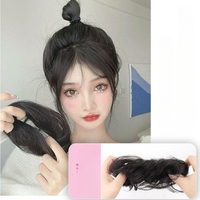 15g postiches humaines pour femmes cheveux raides cercle chignon tête élastique élastique élastique chouchou Chignon Chignon