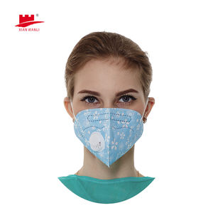 جهاز تنفس FFP2 قابل للطي مع قناع وجه مزود بصمامات قناع حلقة أذن KN95 للاستعمال مرة واحدة مع صمام تنفس قابل للطي للغبار - Product Image 5