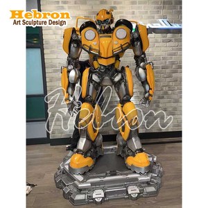 Statue en résine de Bumblebee <span class=keywords><strong>Marvel</strong></span> en gros, grande taille, avec éclairage LED, pour décoration de cinéma, parcs à thème et magasins, sculpture transformable - Product Image 5