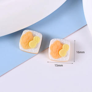 CHENXI Miniaturas de Resina de Pan y Postres, Cabujones Planos, Dijes para Teléfono, Decoración, Accesorios para Manualidades DIY - Product Image 5