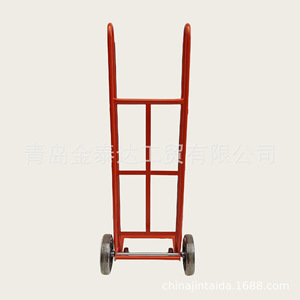 รถเข็นสี่ล้อ รับน้ำหนักได้ 200 กก. ทนทานสำหรับงานอุตสาหกรรม สีแดงเคลือบผงเหล็ก วัสดุเหล็ก รถเข็นเงียบสำหรับคลังสินค้า - Product Image 4