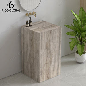 อ่างล้างหน้าแบบตั้งพื้นหินธรรมชาติคุณภาพสูงทันสมัย - Product Image 4