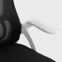 Chaise de bureau avec support lombaire, roulettes silencieuses en nylon, appui-tête réglable, ergonomique, respirante, en maille, pour la maison et le bureau