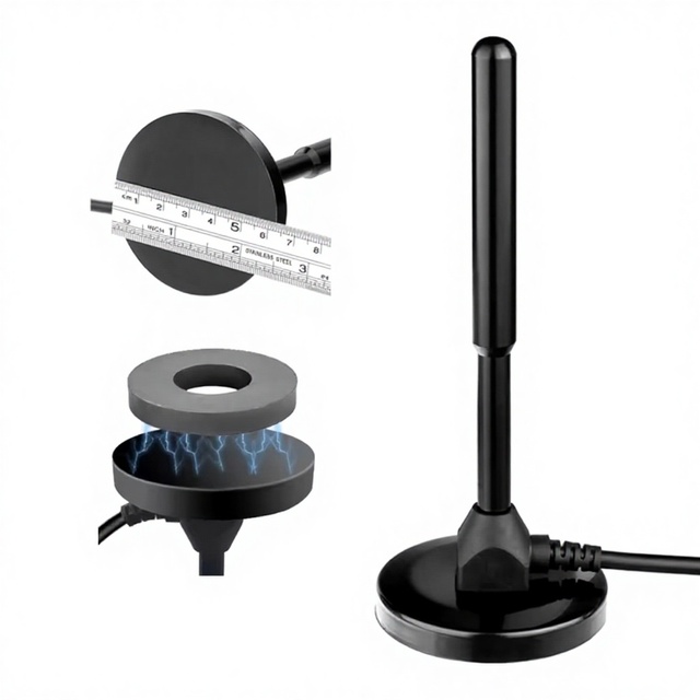 25dBi High Gain Vertical MIMO Dish 2.4GHz/5GHz Antenna with Screw Mount 3m Length 50 Ohm Impedance 698-2700MHz Frequency Range