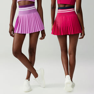 XW-SP461 नई गोल्फ प्लेटेड स्कर्ट महिलाओं की हल्के उच्च कमर खेल रंग ब्लॉक कसरत एथलेटिक योग टेनिस स्कर्ट - Product Image 1