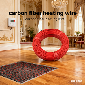 Провод нагревателя 12 К 200С, красная низкая мощность, нагревательный Электрический силиконовый провод из углеродного волокна для напольных нагревательных колодок - Product Image 6
