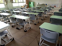 Mobilier scolaire pliable salle de classe étudiant bureau d'étude et chaise ensemble table unique chaise de bonne qualité