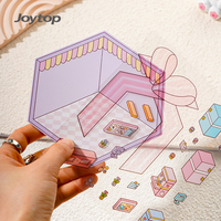 Autocollants décoratifs Joytop à fond transparent pour carnets et agendas, autocollants personnalisés en gros avec logo, autocollants imperméables, fournitures scolaires