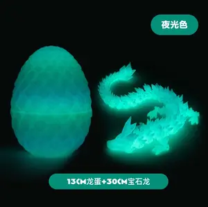 High Quality Customized 3D Printed Multi-Color Chinese Dragon Creative Ornaments Crystal Dragon Eggs