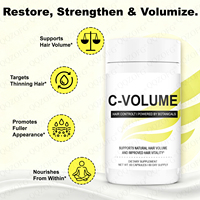 Complément Alimentaire C-Volume en Capsules pour Femmes : Favorise l'Épaississement et l'Apparence Plus Volumineuse des Cheveux – Vente en Gros Usine