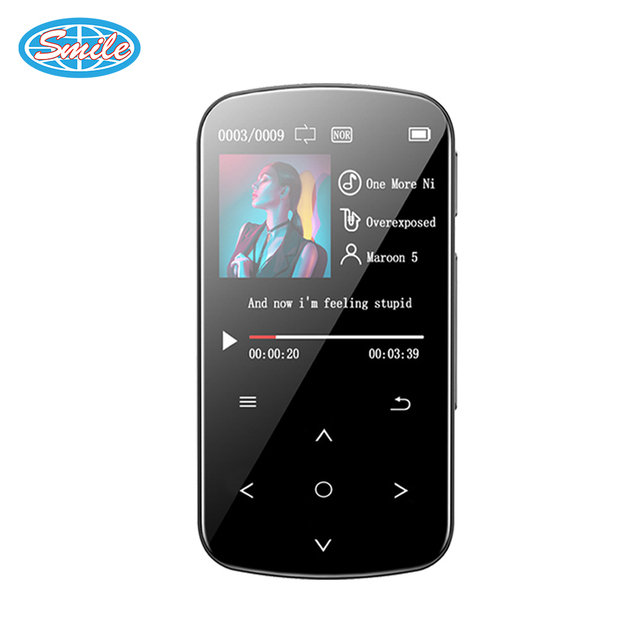 High Quality BT Touch Screen With Buit-in Speaker and Back Clip HiFi Lossless Music MP4 Player 16GB 32GB Mp3 Player