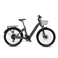 Bicicleta Eléctrica de Montaña TXED en Oferta, con Horquilla de Suspensión, 27.5 Pulgadas, 7 Velocidades, Cuadro de Acero, Motor de 36V/250W en la Rueda Trasera