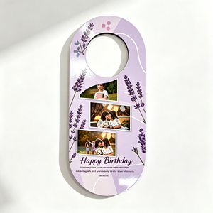 Supports de porte en bois vierges pour sublimation, porte-clés, étiquettes de porte DIY, imperméables, écologiques, avec revêtement brillant, design moderne - Product Image 1