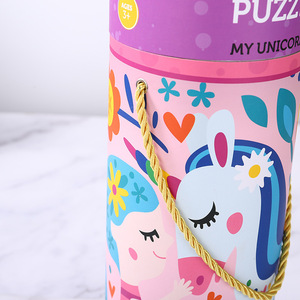 Tùy chỉnh phân hủy sinh học xi lanh bao bì Đồ chơi vòng câu đố giấy các tông ống với dây thừng - Product Image 6