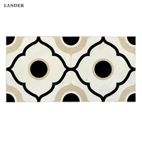 LanderStone Parquet en marbre jet d'eau personnalisé avec revêtement de sol intérieur pour restaurant de Dubaï Carreaux de mosaïque en marbre jet d'eau 600*600mm