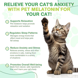 Gouttes de mélatonine pour chien pour soulager l'anxiété Soulagement du stress et aide au sommeil-Soutien immunitaire, vitamines et minéraux - Product Image 2