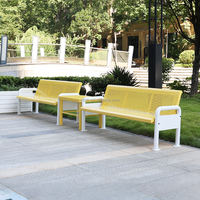 Nouvelle arrivée de bancs de court de tennis modernes en métal personnalisé avec chaises à dossier Banc d'extérieur