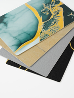 Panneau mural 3D classique en PVC pour usage hôtelier - Imperméable, ignifuge, design moderne avec feuille de placage flexible