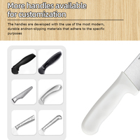 Couteau de chef professionnel individuel, lame en acier inoxydable affûtée, manche en PP, pour la restauration, la cuisine, la location saisonnière, l'épicerie, les achats en gros