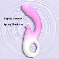Vibrateur vaginal étanche USB à 3/6 fréquences, télescopique, avec fonction de léchage de langue, appareil de massage féminin, jouet sexuel pour adultes