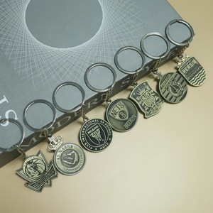 Porte-clés en alliage de zinc avec logo de <span class=keywords><strong>club</strong></span> de football et d'équipes nationales, design simple, cadeau commémoratif personnalisé, emballage en vrac - Product Image 3