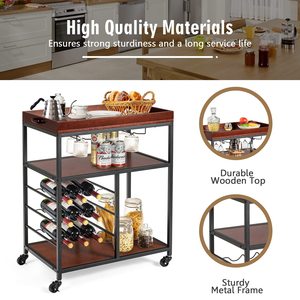Chariot portable multifonctionnel pour usage domestique, chariot alimentaire créatif transfrontalier, chariot de livraison de repas commercial personnalisable pour hôtels - Product Image 4
