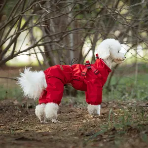 Produttore all'ingrosso vestiti per cani all'aperto gilet con imbracatura per animali da compagnia giacca antipioggia per cani impermeabile giacca antipioggia per cani