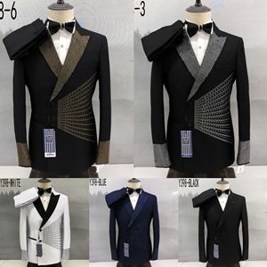 Ecowalson <span class=keywords><strong>Abiti</strong></span> da Palcoscenico per Cantanti <span class=keywords><strong>Uomo</strong></span>, Completo da <span class=keywords><strong>Uomo</strong></span> con Strass e Paillettes, Colletto a Risvolto, Monopetto, in Misto Tessuto, <span class=keywords><strong>Abiti</strong></span> da Sposo - Product Image 5