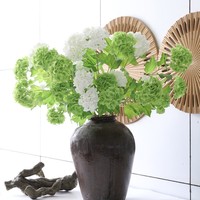 Centre de table moderne en fleurs artificielles d'hortensia en plastique, faites à la main, douces et réalistes, pour mariages et remises de diplômes, durables et écologiques