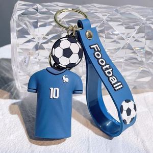 Cartoon Double-<b>sided</b> Soccer Jersey Keychain Pendant PVC Durable Accessories - Product Image 3