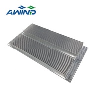 Amplificateur RF haute puissance ailettes en aluminium dissipateur thermique de caloduc 6 plaque de tuyau profil de dissipateur thermique d'aileron de skiving 500w pour bande chauffante