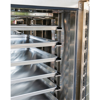 Four à convection électrique commercial en acier inoxydable à circulation d'air chaud, four rotatif à plateaux pour boulangerie, cuisson du pain, des pizzas et des pâtisseries