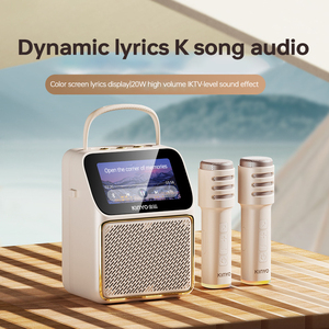 Kinglucky K800 lời bài hát karaoke loa được xây dựng trong 2 Microphone Gia đình thiết lập ca hát Hiển thị màn hình cảm ứng RMS điện 20W pin RGB - Product Image 2