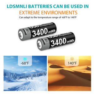 Fabricantes de baterías de China 1,5 V AA 3400mWh adecuado para cerradura inteligente juguete pequeños electrodomésticos USB batería de iones de litio recargable - Product Image 3