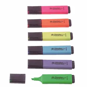 Text Marker Colorful Advertising Promotional Gift Custom Logo Glitter Highlighter Marker Pen