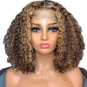 Nouveau Best-Seller <span class=keywords><strong>Perruque</strong></span> Noire Petite Bouclée à Lace Front Transparente, Couleur Piano, en Stock sur AliExpress pour Dropshipping - Product Image 5