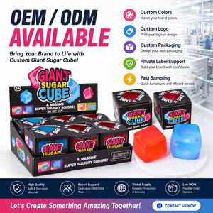 Jouet anti-stress géant en forme de cube de sucre mignon personnalisé, jouet à presser, décoration de bureau mignonne, vente en gros OEM - Product Image 5