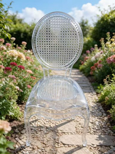 Sillas de Acrílico de Diseño Moderno para Bodas, Eventos, Exteriores, Casas de Campo, Apartamentos, Hoteles, Parques, Uso Comercial, Transparentes y Doradas - Product Image 1