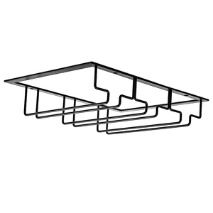 Under Cabinet Glasses Storage Hanger Metal Organizer Stemware Rack Wine Glass Holder