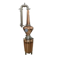 Équipement de distillation de whisky durable en cuivre, directement de l'usine, alambic domestique avec système de refroidissement haute efficacité, compact